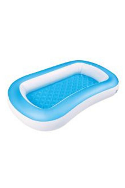 Jilong 160cm Rectangular Inflatable Kids Pool, Easy Setup, Blue