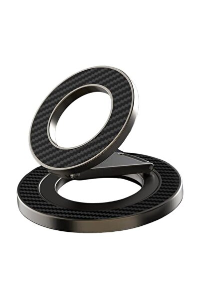 Generic Magnetic Carbon Fiber Dual-Sided Phone Grip Stand Ring