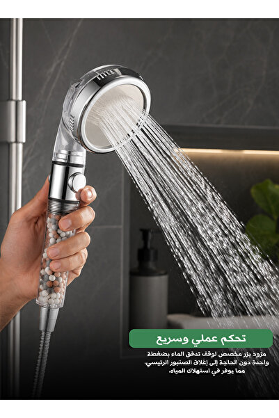 Yallabena High Pressure Shower Head with Negative Ion Filtration, 3 Spray Mod...