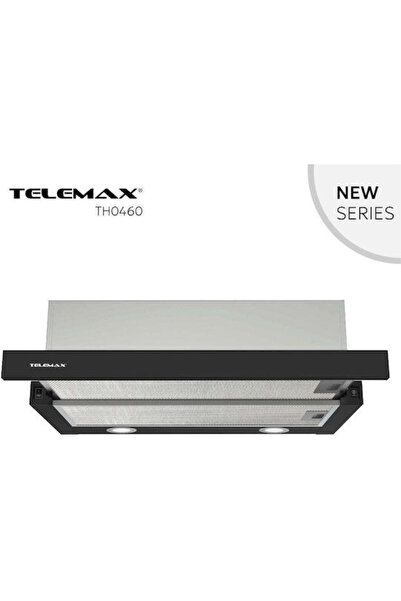 TELEMAX TH0460 Ανασυρόμενος Απορροφητήρας Ανακυκλοφορίας Αέρα 60εκ. Μαύρος