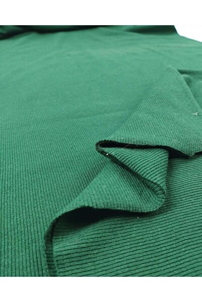 Kumaş Parça Emerald Green Camisole Ribbed Fabric Flexible Soft Bodysuit & Blo...