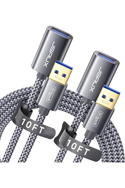 jsaux USB Cable, 3M+3M Length, Compatible with PlayStation