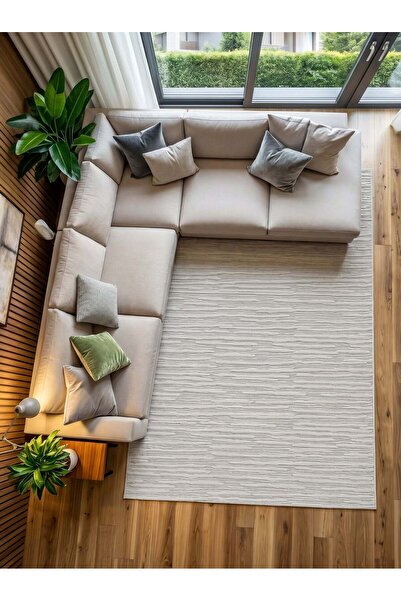 HALICIM COLLECTION TR Miami MI001 Bej 260 x 340 Modern Yumuşak Dokulu Halı