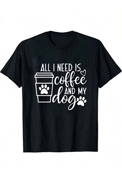 799 تي شيرت عصري، تصميم بنمط إبداعي مطبوع عليه All I Need Is My Dog و Coffee،...