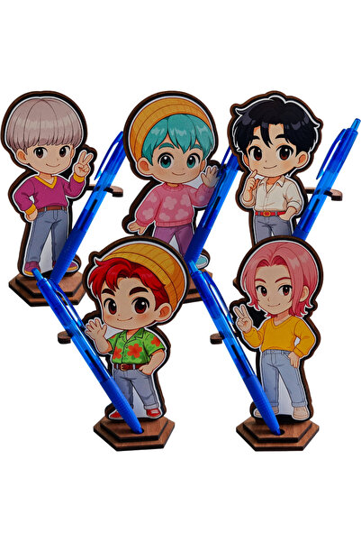 OEM Top Bottom Set of 5 Saja Boys Huntrix Kpop figurines, wood, 15 cm, pen ho...