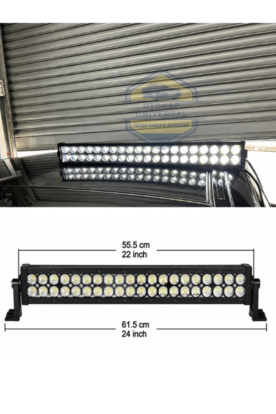 KAPOTO 55 Cm Off Road Led Bar Dikdörtgen 120W Kamyon Tır Traktör Çekici İş Ma...