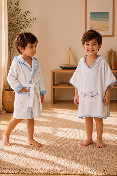 ZUMI BABY KIDS طقم رداء حمام للأطفال مكون من قطعتين