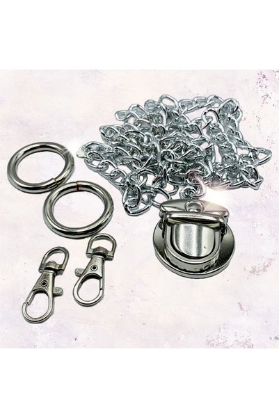 Oxford İplik Metal Bag Set 3 Silver