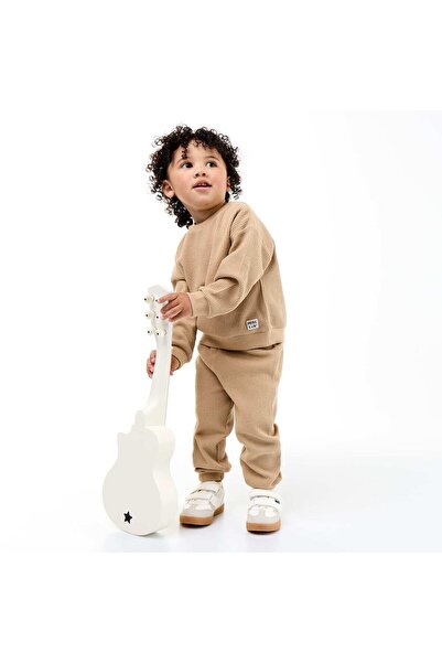 KIABI Waffle knit jogging set - 2 pieces BEIGE