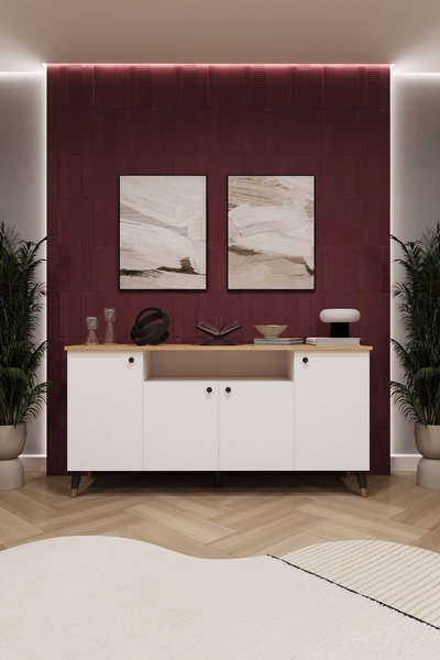 asratrend Lüks Konsol TV Ünitesi %100 MDF Salon ve Yemek Odası Ünitesi KNSL02