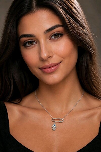 Monalisa Home Luxury Evil Eye Bead Fork Needle Figured Adjustable Necklace