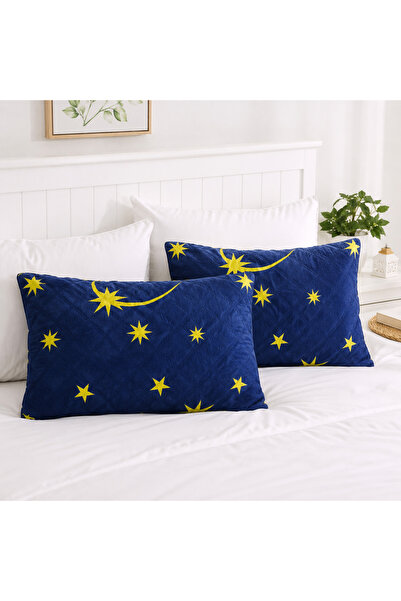 Kotonia Home Set de 2 perne matlasate 50x70 cm, 630 g/buc, decor stea 012