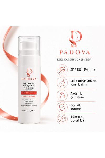 Leke Karşıtı Yüz Güneş Kremi SPF 50+ PA++++ 50 ml Tüm Cilt Tipleri