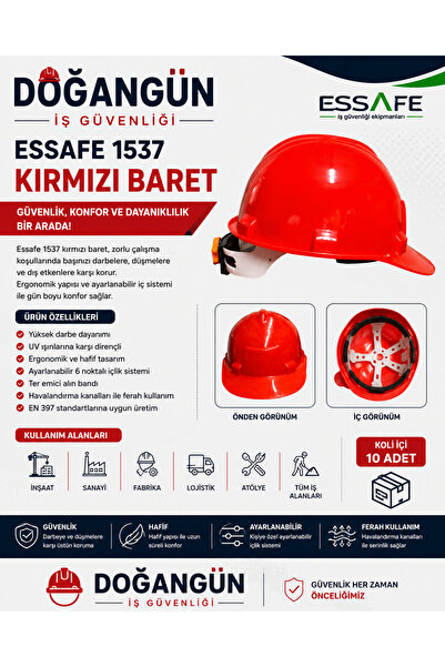 Essafe 1537 kırmızı baret