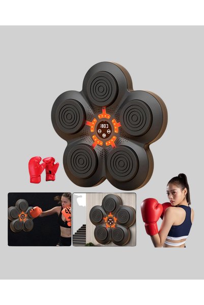 ZERO LAND ILKESTOR Akıllı Müzikli Boks Makinesi Bluetooth Bağlantılı Işıklı Hedefli (10606) Fitness Aleti