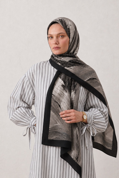 BONASERA EŞARP Women's French Silk Shawl Model Hijab Premium Shawl