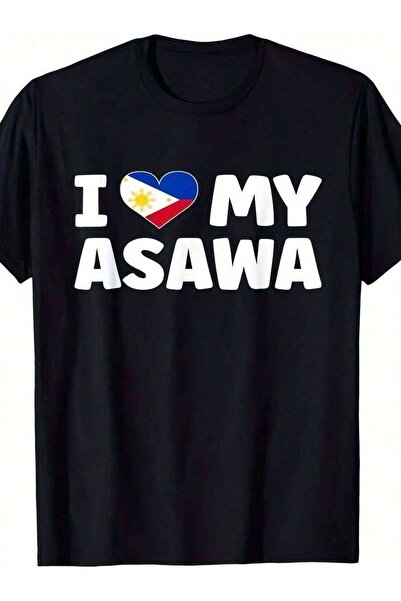 9TAY 100% Pure 'I Love My Asawa' Philippines Flag T-Shirt - Filipino Pride Wi...