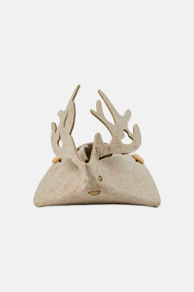 Muy Mucho Christmas Basket Decoration, Light Grey