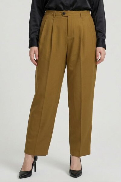 Tommy Hilfiger Women Regular Fit Solid Straight Pants, Tan