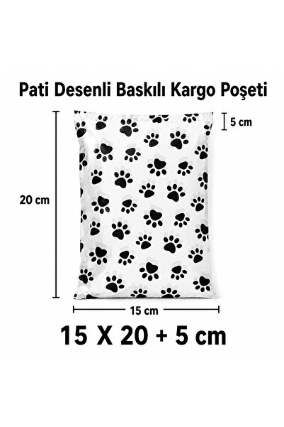S&M AMBALAJ Patili Petshop 140 Mikron Baskılı Kargo Poşeti 15 x 20 + 5 - 100 ...