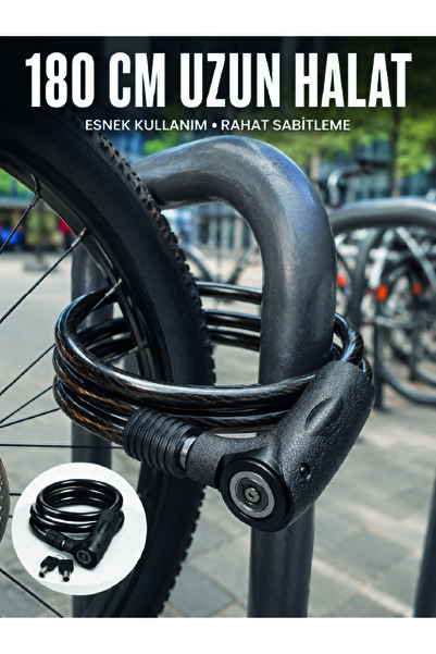 UCUZTEKNO Heavy Duty Steel Cable Lock for Motorcycles, Bicycles, and Electric...