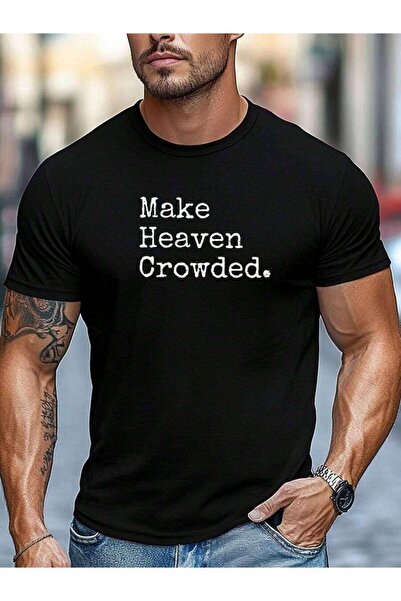9TAY تي شيرت رجالي صيفي برقبة دائرية وأكمام قصيرة، يتميز بتصميم "Heaven On Ea...