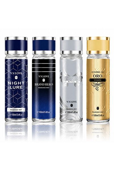 V.V LOVE Set 4 sprayuri parfumate pentru bărbați, Fragrance Mist, MC, 4 × 100...