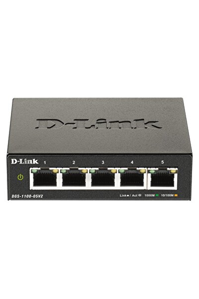 D-Link SWITCH SMART 5 porturi Gigabit, carcasa metalica, "DGS-1100-05V2" (tim...