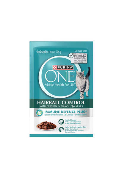 Purina One Adult Hairball Chicken Wet Food Pouch 70G