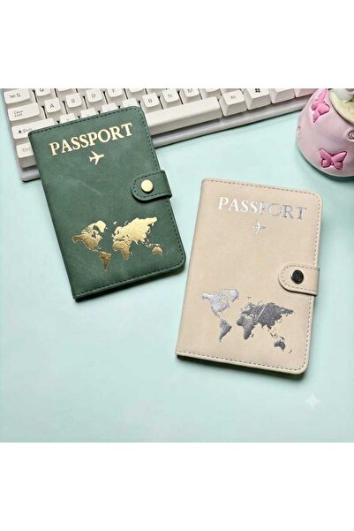Beypa Ticaret Pasaport Kılıfı Desenli-Tokalı Çift 2 li