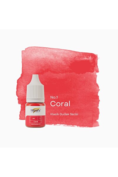 HANAFY Coral No1 Kalıcı Makyaj Dudak Pigmenti - 5ml