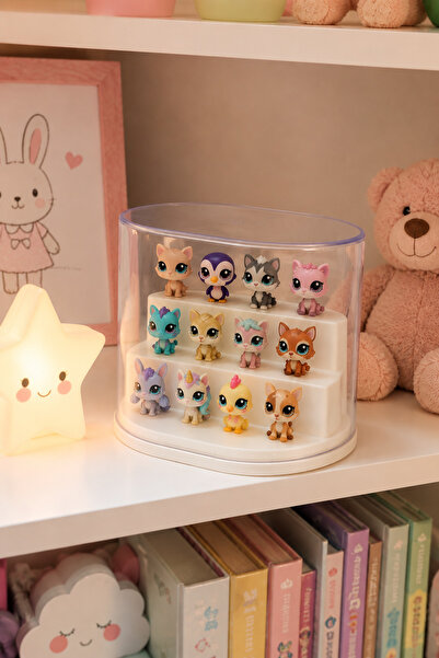 Binbirreyon Collection Display Box Exhibition Box 3-Tier Box with Lid Pc454