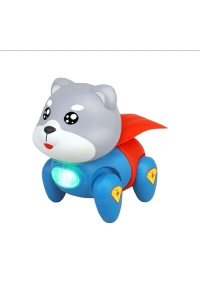 Next Dog toy with lights, movements and sound, with leash, durable plastic ma...