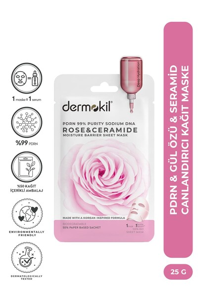 Dermokil Pdrn & Rose Extract & Ceramide Revitalizing Paper Face Mask 25 g