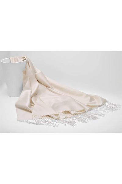 ARMANDA Solid Color Silk Shawl 3011-69 Cream