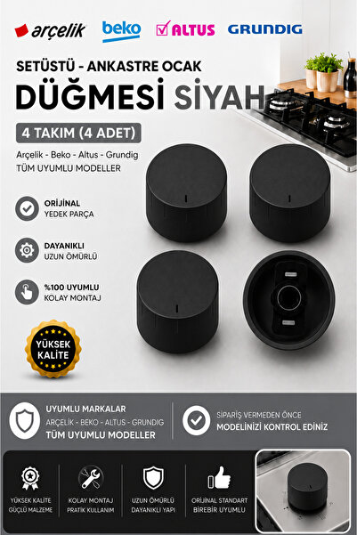 ÖZ BEYAZ EŞYA ARÇELİK - BEKO - ALTUS - GRUNDIG Ankastre Setüstü Ocak Düğmesi ...