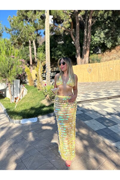 Butik Sarı Beachwear Takım
