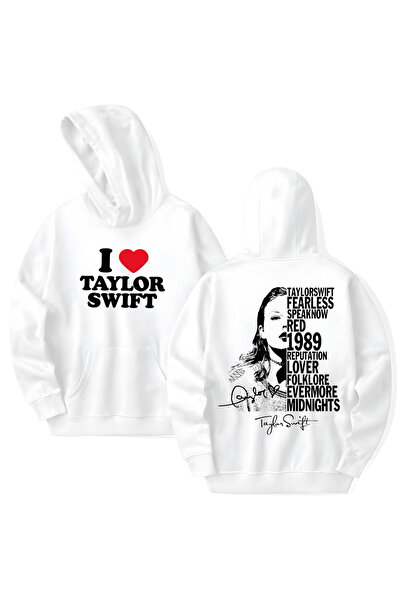 STİL-X Φούτερ με κουκούλα από βαμβάκι με στάμπα Taylor Swift, μακρυμάνικο, με...