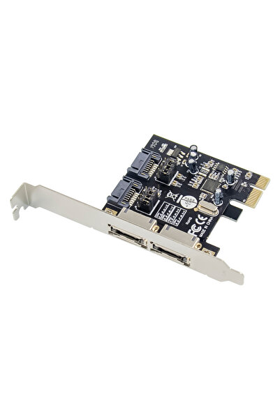 POWERTECH κάρτα επέκτασης PCIe σε 2x SATA ST51, ASM1061, low profile