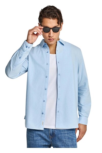 Funky Buddha Πουκάμισο FBM013-051-05 – Light Blue - xl