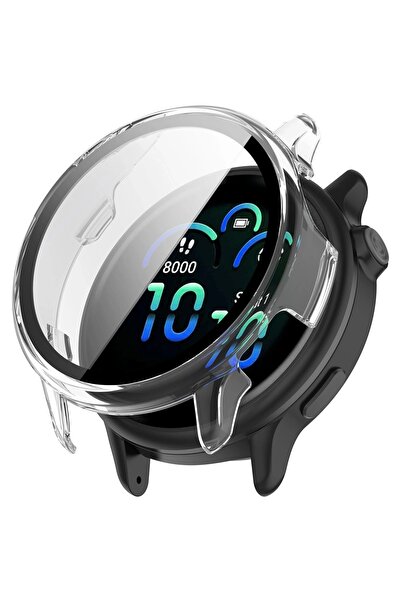 BizonMobile Protective Case with Tempered Glass for Garmin Vivoactive 6, Clear