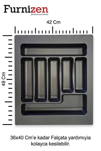 Furnizen 42x49 cm Çekmece İçi Kaşıklık Organizer ( 36*40 Cm'e Kadar Kesilebil...