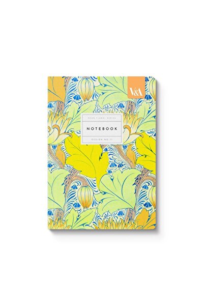 Ohh Deer V&A Design A5 176 Pages Premium Soft Cover Lined Notebook Neon Flora...