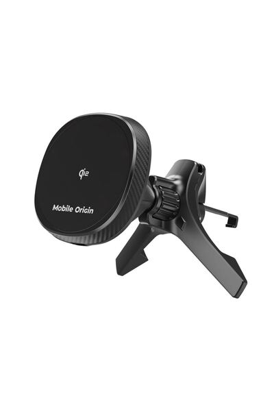 Mobile Origin CA15 Qi2 15W Wireless Car Charger Mount, 360° Rotating, Black