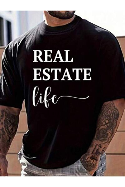 9TAY 100% Cotton Real Estate Life Realtor Agent Women's Men's Graphic Tee Cau...