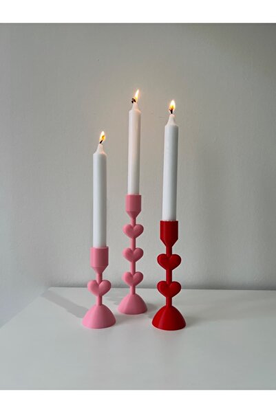 lumirajewel heart glow 3’lü şamdan