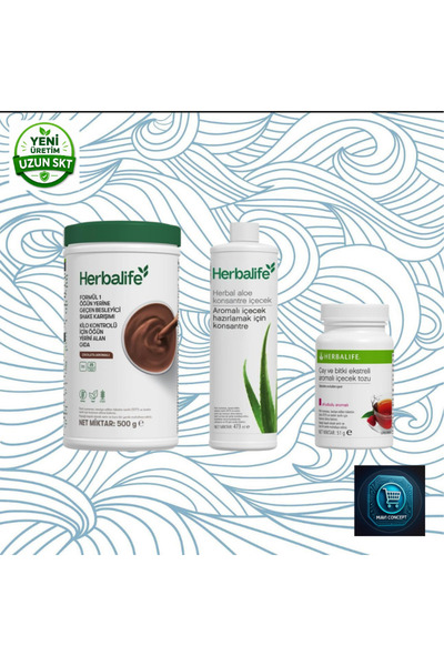 Herbalife Formül 1 Besleyici Shake Karışımı Aromalı 500 g+ Çay ve Bitki Ekstr...