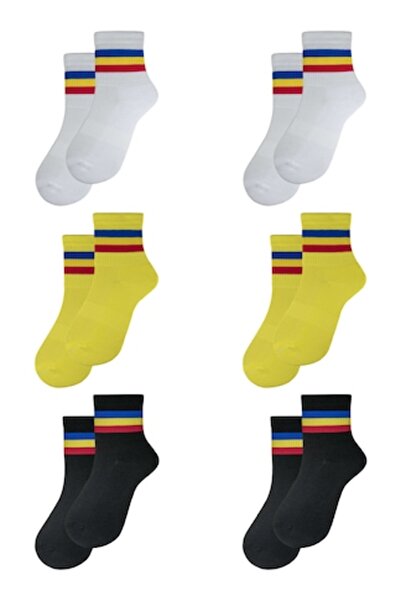 Overall Set de 6 perechi de șosete sport medii, semi-periate, pentru bărbați,...