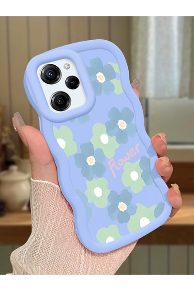 Hontinga Poco X5 Pro 5g Compatible Case Camera Protector Blue Silicone Couple...