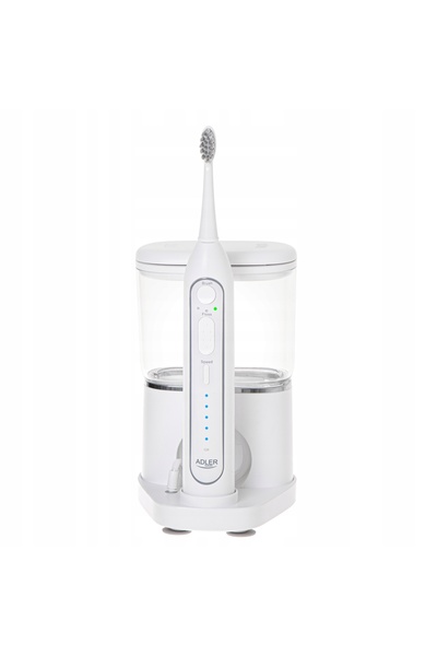 Adler Europe Periuță de dinți sonică, irigator electric, 2 capete de periuță,...